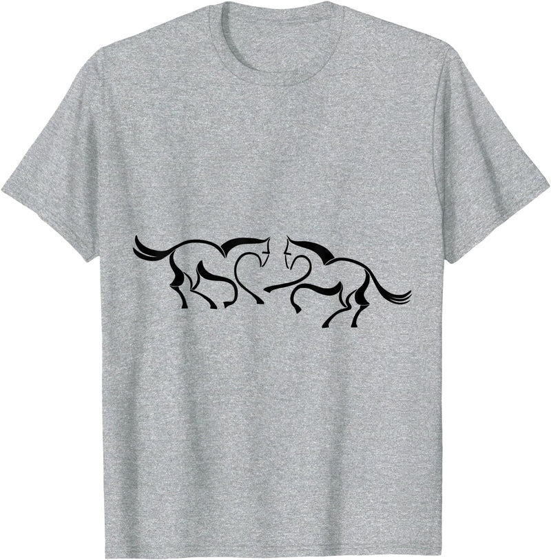 Clothing25 Horses! T-Shirt - Straight - Heather Grey