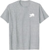 Playful Critter Apparel Co. Polar Bear Minimalist Black and White T-Shirt - Heather Grey