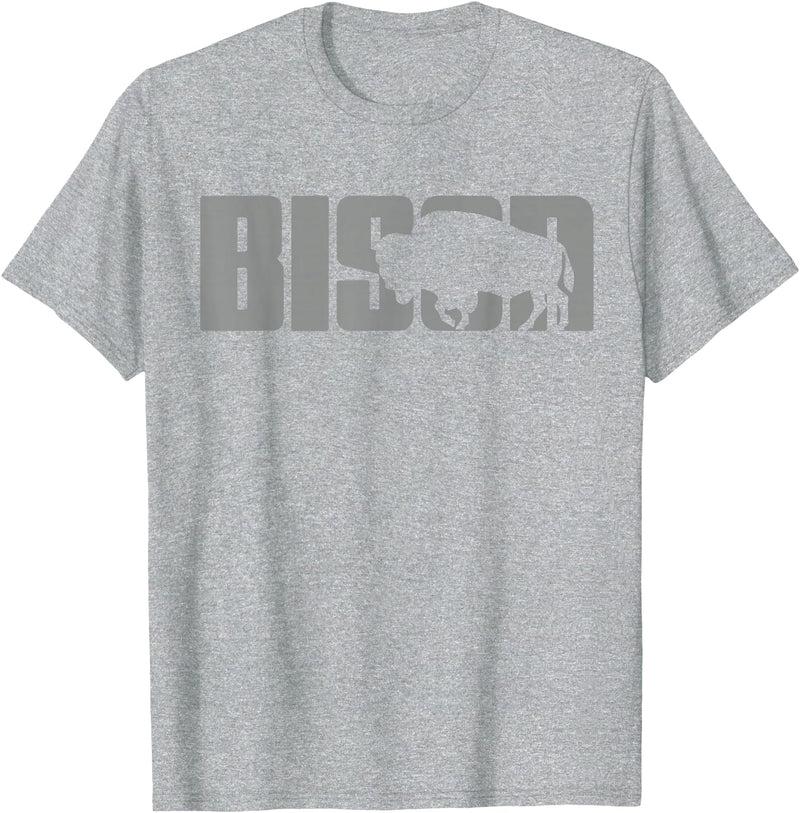 Bison Buffalo Apparel Bison Lover Buffalo Clothing - Buffalo Bison T-Shirt - Heather Grey