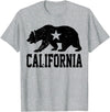 Miftees California Republic Bear T-Shirt - Heather Grey