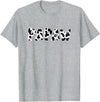 funny saying Gifts for Family Members and more Papaw Cow Print Cow Pattern T-Shirt - Heather Grey