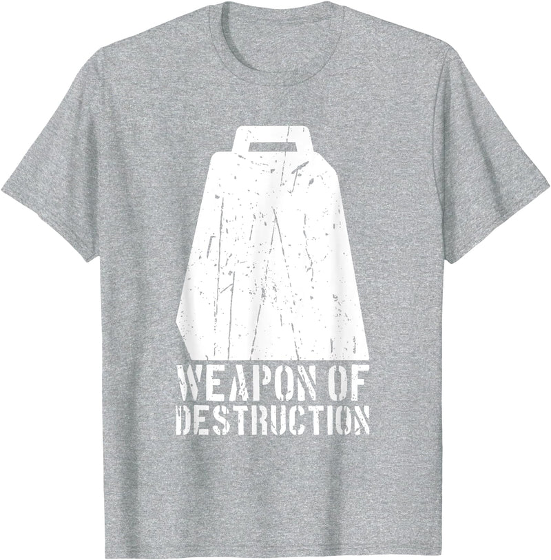 Blue Cowbell More Cowbell Costume Cow Bell More Cowbell Vintage Funny Drummer Cowbell Funny T-Shirt - Heather Grey