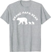 All in the Bear Family Grand Papa Bear Grandpa With 2 Two Cubs Gift T-Shirt - Heather Grey