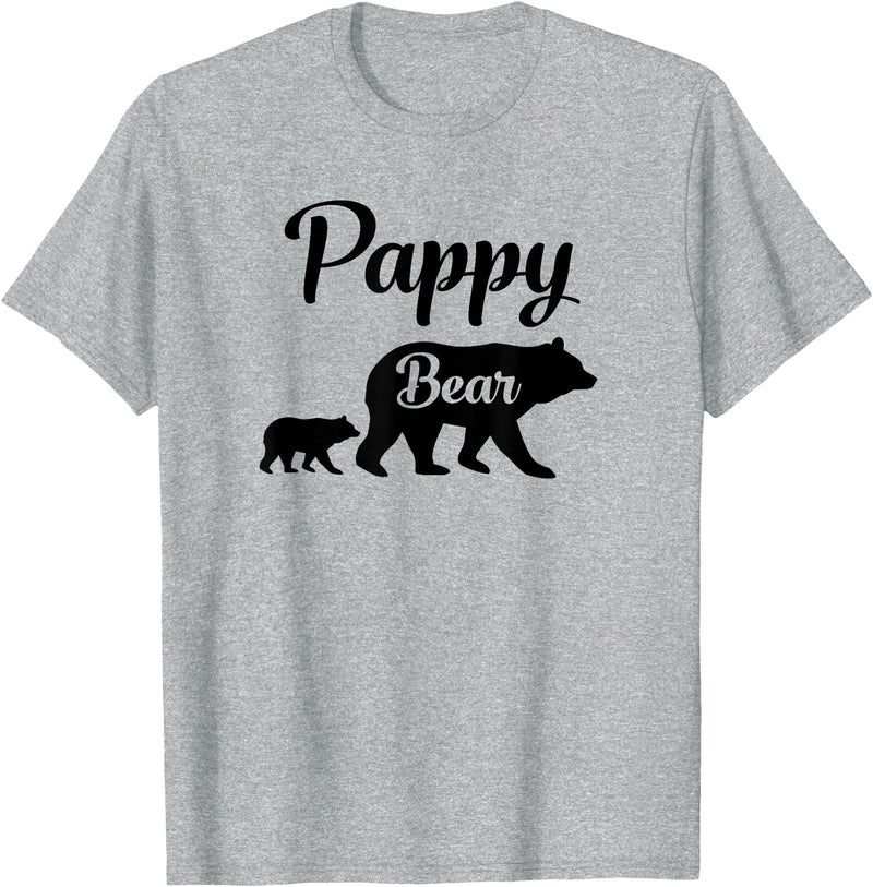 Pappy Gifts Pappy Bear Gift T-Shirt - Heather Grey