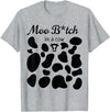 OscursBest Moo I'm a Cow Print Parody Costume Funny Graphic Not Spooky T-Shirt - Heather Grey