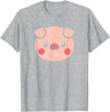 SHIRTSIDE PIG Pig Face Shirt Gift For Pig Lover T-Shirt - Heather Grey