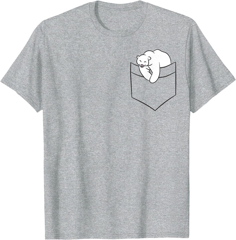Cute Polar Bear Gifts And Tees Polar Bear in Bag Cute Polar Bear Children Baby Polar Bear T-Shirt - Heather Grey