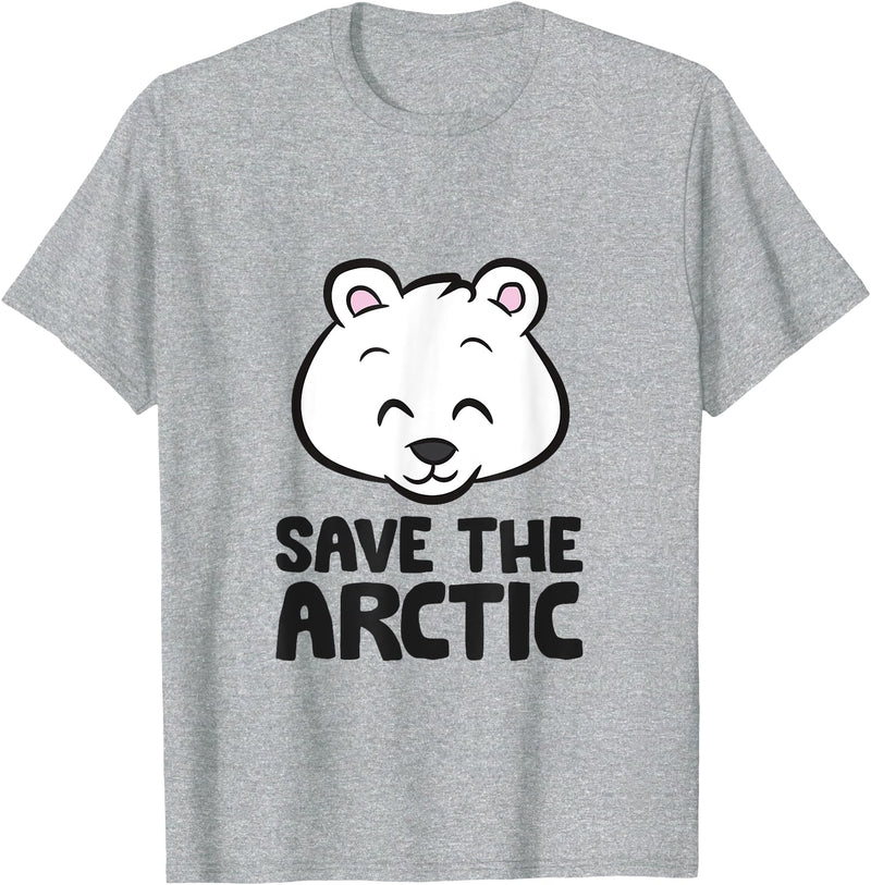 Arctic Polar Bear Gifts And Tees Save The Arctic Global Warming Climate Change Polar Bear T-Shirt - Heather Grey