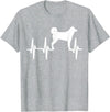Hundekarelische Bärn-Liebhaber-Geschenke Karelian Bear Heartbeat Dog Mum Dad Pet Gift T-Shirt - Heather Grey
