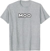 Moo Talking Cow Moo - Funny Cow Goes Moo T-Shirt - Heather Grey
