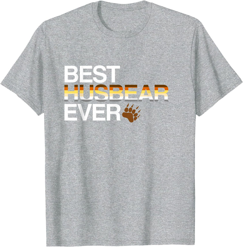 LGBT Love is Love Gay Bear Shirts Gay Bear Tee The Best Husband of All Time T-Shirt - Heather Grey