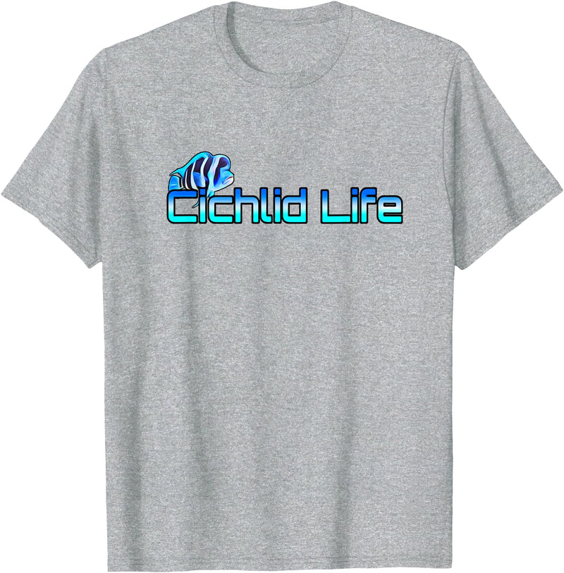 Love Cichlids Frontosa Cichlid Life Fish Tank Aquarium Lovers Gift T-Shirt - Heather Grey