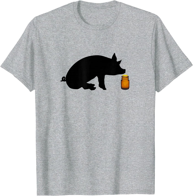 Bear Daddy Little Brown Bottle Popper Pig Head Cleaner Gay Mens T-Shirt T-Shirt - Heather Grey