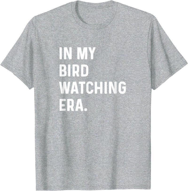 Bird Watching for Men Women Boys Girls by Jess in My Bird Watching Era - Birds Telescope Photography T-Shirt - Heather Grey
