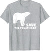 Polar Bear T Shirts Save The Polar Bear T Shirt T-Shirt - Heather Grey