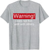 Funny Fishing Meme Gifts Funny Fishing Does Not Fish Well With Others Gift T-Shirt - Heather Grey