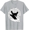 Funny Rabbit Hand Puppet Bunny Shadow T-Shirt in Heather Grey