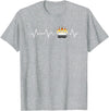 Bear Community Bear Brotherhood Gay Men Gifts Gay Bear Pride Heartbeat Paw Bear Flag Colors T-Shirt - Heather Grey