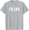 Men's Leather Daddy Bear Gay Shirt Print Apparel Filthy - Funny Gay Pride & LGBT Cruising Inappropriate T-Shirt - Heather Grey