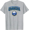 Mens Buffalo Sabres Grandpa Logo Gray NHL Officially Licensed T-Shirt - As Pictured