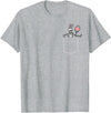 Easter Skeleton Bunny Pocket Funny Rabbit Men Women Kids T-Shirt in Heather Grey