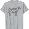 Cow Dad Apparel Daddy Cow for Dad's Who Lover Cows T-Shirt - Heather Grey