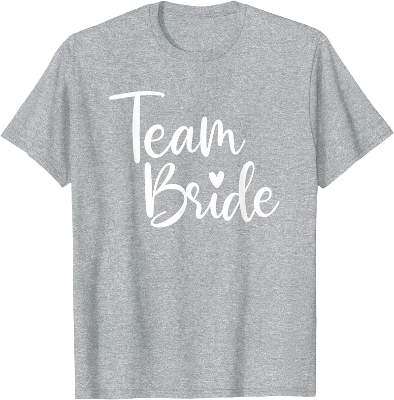Team Bride Wedding tee Team Bride Wedding, Bride Bridal Party T-Shirt - Heather Grey