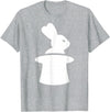 Wizard with Hat and Rabbit T-Shirt in Heather Grey