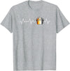Bear Community Bear Brotherhood Gay Men Gifts Gay Bear Pride Heartbeat Paw Minimal Bear Flag T-Shirt - Heather Grey