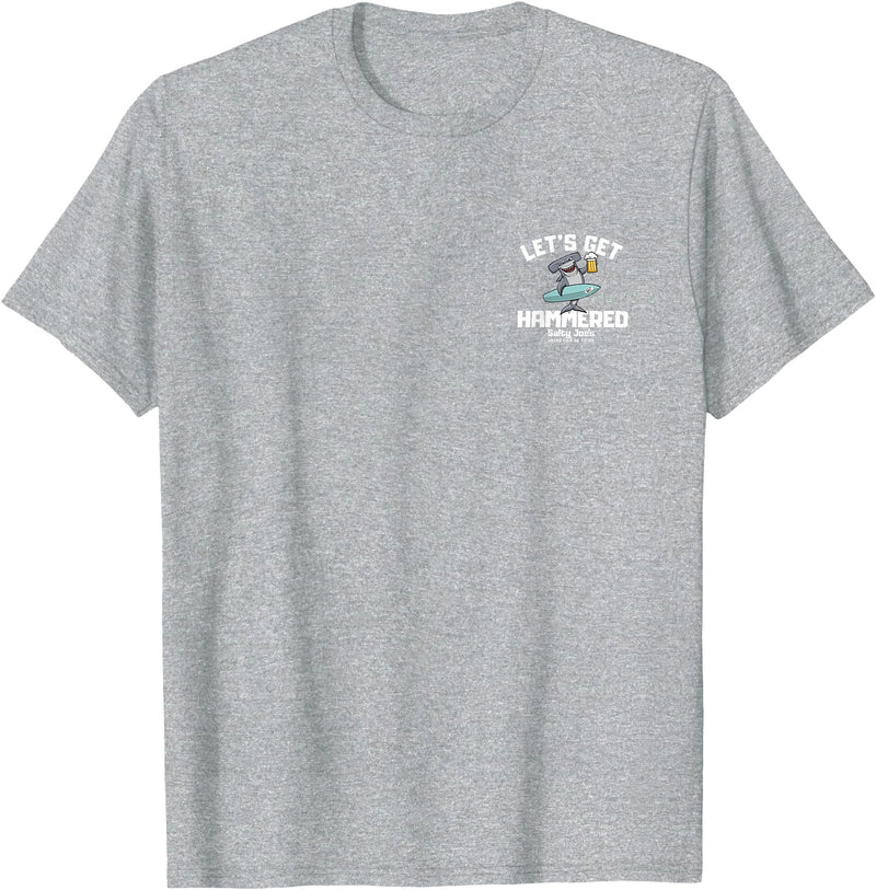 SALTY JOES Salty Joe's - Let's Get Hammered Lightweight, Graphic T-Shirt - Heather Grey