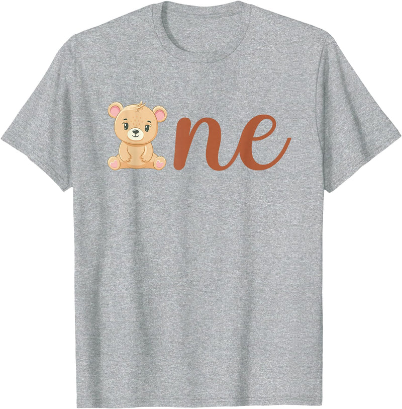 Family Birthday Bear Gifts One of The Birthday Boy Bear 1st Birthday Party Boy T-Shirt - Heather Grey