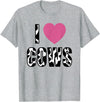 I Love Cows Outfit I Love Cows T-Shirt - Heather Grey