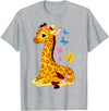 Funny giraffe drawing Gift Ideas Funny Giraffe Drawing Forest Ranger Cool Giraffe Mom T-Shirt - Heather Grey