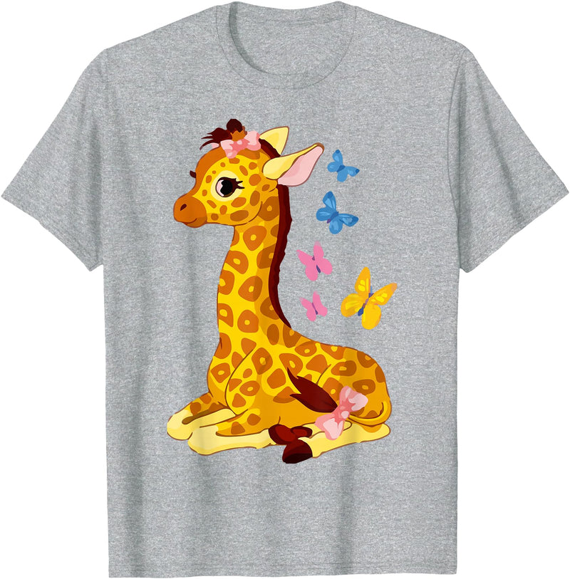 Funny giraffe drawing Gift Ideas Funny Giraffe Drawing Forest Ranger Cool Giraffe Mom T-Shirt - Heather Grey