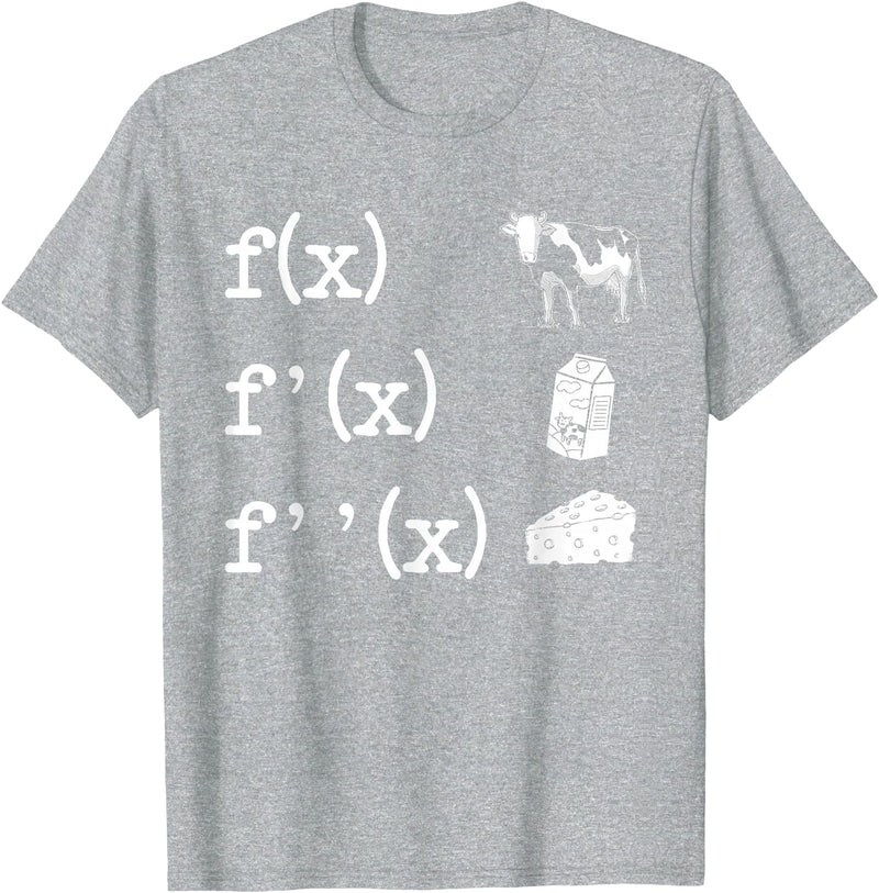 Cute Math Gifts Calculus Nerd Accessories & Stuff Funny Math Teacher Art For Men Women Cow Milk Cheese Formula T-Shirt -