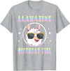 LLama Squad Shirts and Gifts Llama Birthday Girl Party Outfit Amazing Pun Fun Rainbow T-Shirt - Heather Grey