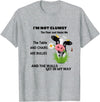 Funny Cow I'm Not Clumsy The Floor Cow I'm Not Clumsy The Floor Just Hates Me The Table T-Shirt - Heather Grey