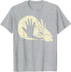 Funny Rabbit Animal Bunny Lover Shadow Play Pun Gift T-Shirt in Heather Grey