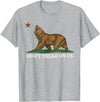 Dont Tread On Us Bear California Patriot Tee Don't Tread On Us California Bear Patriotic T-Shirt - Heather Grey