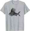 Fishing Tee Shirts & Fisherman Gifts Roosterfish Shirt - Cool Rooster Fish Tribal Design T-Shirt T-Shirt - Heather Grey