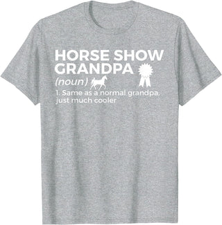 Horse Show Apparel Funny Horse Show Grandpa Definition T-Shirt - Heather Grey