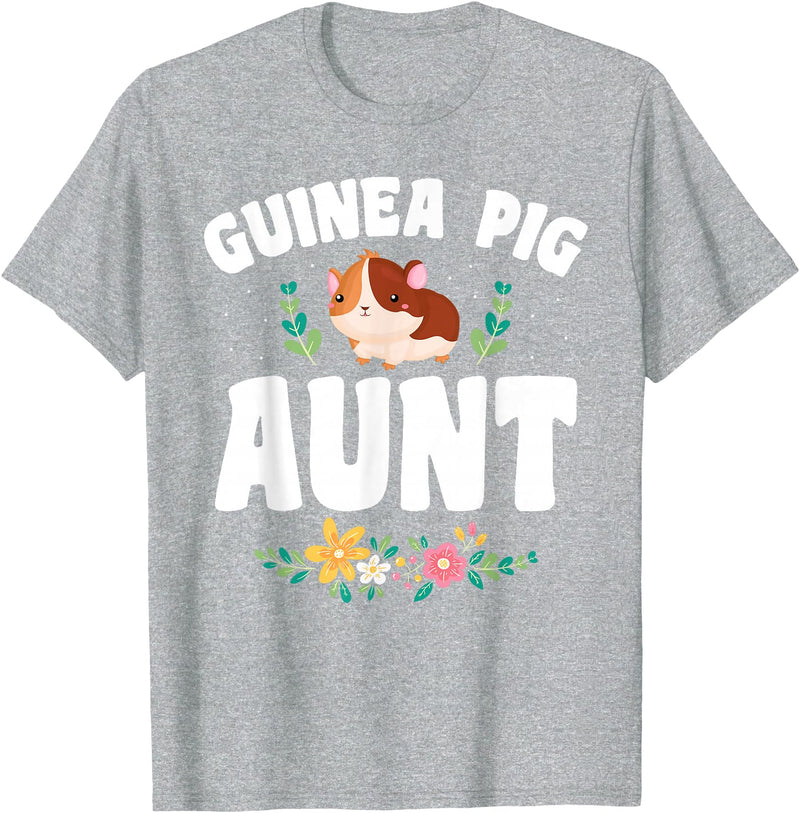 Guinea Pig Aunt Wear Guinea Pig Aunt Pet Owner T-Shirt - Heather Grey