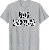funny saying Gifts for Family Members and more Big Brother Cow Print Cow Pattern T-Shirt - Heather Grey