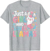 Funny Adorable Llama Lover Just a Girl Who Loves Cute Llamas Gifts for Girls Kids T-Shirt - Heather Grey