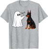 Spooky Snoot Society Doberman Pinscher Boo P Ghost Boop Halloween Dog Lover T-Shirt - Heather Grey