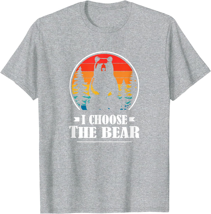 MeToo Angry Radical Feminist Gift Shirts & Hoodies Womens Retro Vintage This Is Why I Choose The Bear T-Shirt - Heather Grey