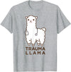 Doc Llama Apparel T-Shirt Funny Llama Doctor T-Shirt, No Trauma Llamas Tee Apparel T-Shirt - Heather Grey