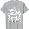 T and T Lion Christian Designs Lion Of Judah T-Shirt - Heather Grey