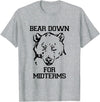 Bee Kind Tees Funny College Tests - Bear Down For Midterms T-Shirt - Heather Grey