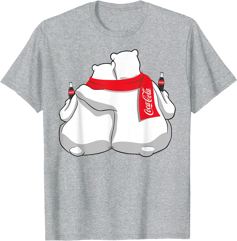 Coca-Cola Company Coca Cola Snowmies Polar Bears T-Shirt - Heather Grey